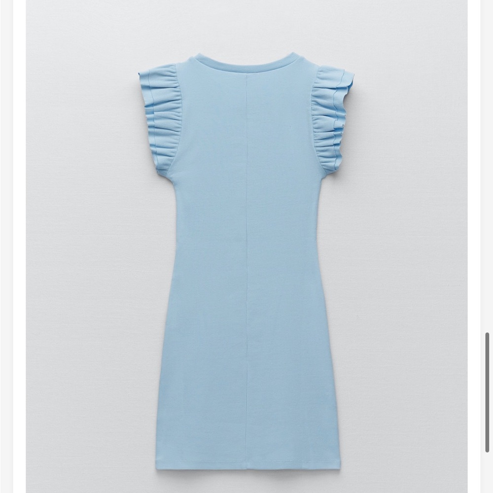 Zara Ruffled Ribbed Dress - Picture 4 of 4
